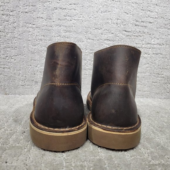 Clarks Bushacre 2 Beeswax Men's Size US 9.5 M Brown Leather lace Up Chukka Boots - Picture 5 of 11